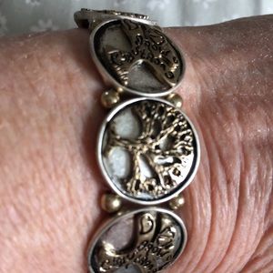 Tree of Life Bracelet, Silver and Gold Color, New